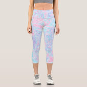Cotton Candy Wirbel Capri Leggings (Vorderseite)