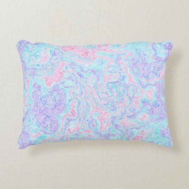 Cotton Candy Wirbel Dekokissen (Vorderseite)