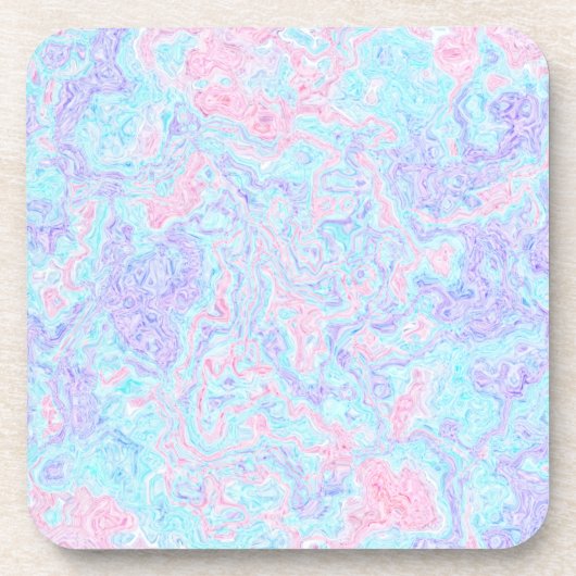 Cotton Candy Wirbel Getränkeuntersetzer (Vorderseite)