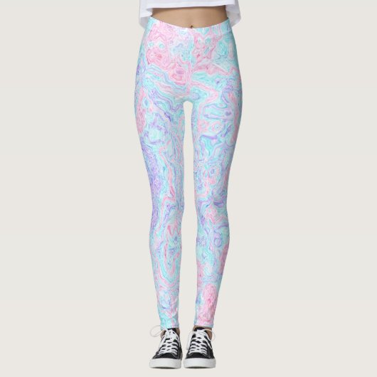 Cotton Candy Wirbel Leggings (Vorderseite)
