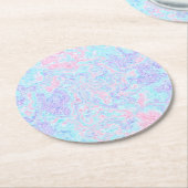 Cotton Candy Wirbel Runder Pappuntersetzer (Angewinkelt)