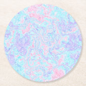Cotton Candy Wirbel Runder Pappuntersetzer (Vorderseite)