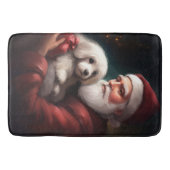 Cotton de Tulear mit Weihnachtsfeiertag des Weihna Badematte (Vorderseite)