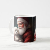 Cotton de Tulear mit Weihnachtsfeiertag des Weihna Kaffeetasse (Vorderseite Links)
