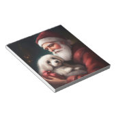 Cotton de Tulear mit Weihnachtsfeiertag des Weihna Notizblock (angewinkelt)