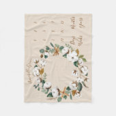 Cotton Eucalyptus Wreath Monthly Baby Milestone Fleecedecke (Vorderseite)