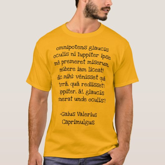 Cotton Eye Jove - Parodie für lateinisches Gedicht T-Shirt (Vorderseite)