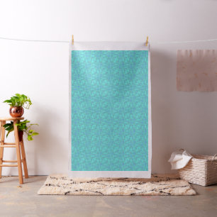 Cotton Fabric Blue Wave Zig Zag Print Pattern Stoff