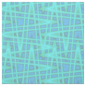 Cotton Fabric Blue Wave Zig Zag Print Pattern Stoff (Muster)