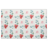 Cotton Fabric by Yard Custom Monogram Red Poppies Stoff (Fat Quarter (45,7 x 55,9 cm))