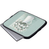Cotton Flowers Farmhouse Electronics Travel Bag Laptopschutzhülle (Vorne Knopf)