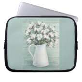 Cotton Flowers Farmhouse Electronics Travel Bag Laptopschutzhülle (Vorderseite)
