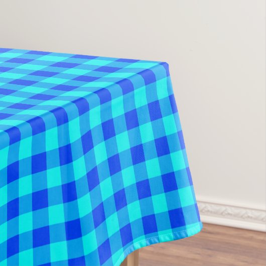 Cotton Gingham Kariert Textur | blau kariert Tischdecke (Beispiel)