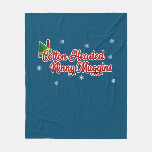 Cotton Headed Ninny Muggins Funny Elf Weihnachten Fleecedecke (Vorderseite)