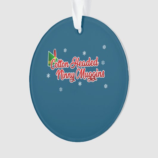 Cotton Headed Ninny Muggins Funny Elf Weihnachten Ornament (Vorderseite)