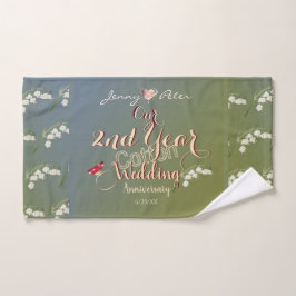 Cotton Hochzeitstag im 2. Jahr Badhandtuch Set