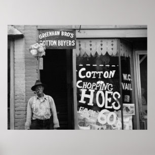 Cotton-Hopping Hoes, 1930er Poster