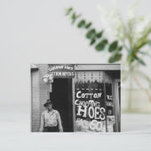 Cotton-Hopping Hoes, 1930er Postkarte (Stehend Vorderseite)