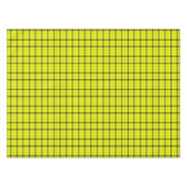 Cotton Karo & Black Lines | Gelber Tartan Kariert Tischdecke (Vorderseite (Horizontal))