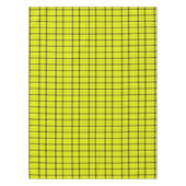 Cotton Karo & Black Lines | Gelber Tartan Kariert Tischdecke (Vorderseite)