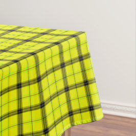 Cotton Karo & Black Lines | Gelber Tartan Kariert Tischdecke