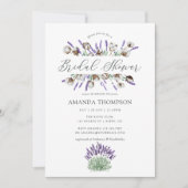 Cotton-Lavendel-Land-Brautparty Einladung (Vorderseite)