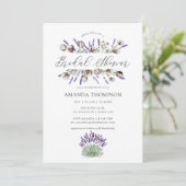 Cotton-Lavendel-Land-Brautparty Einladung (Stehend Vorderseite)