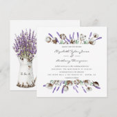 Cotton Lavender Wedding Einladung (Vorne/Hinten)