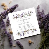 Cotton Lavender Wedding Einladung