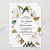 Cotton & Magnolia Hochzeitseinladung Einladung (Vorne/Hinten)