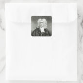 Cotton Mather Quadratischer Aufkleber (Tasche)