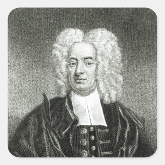 Cotton Mather Quadratischer Aufkleber (Vorderseite)