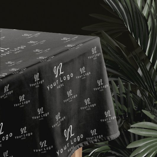 Cotton mit dem Logo für das Schwarze Unternehmen Tischdecke