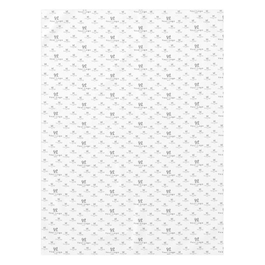 Cotton mit dem Logo für das White Custom Business Tischdecke (Vorderseite)