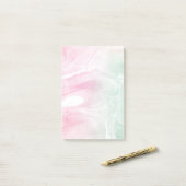 Cotton Pink Girly Mint Ombre Post-it Klebezettel (Auf Schreibtisch)