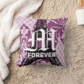 Cotton Plum Eiffel Tower Monogram Kissen (Decke)