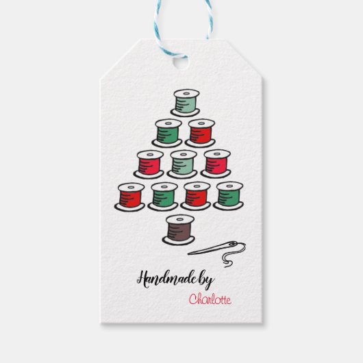 Cotton Reel Weihnachtsbaum Handmade by Geschenkanhänger (Vorderseite)