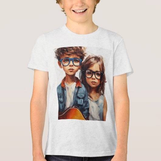 Cotton Short Sleeve Crew Neck T - Shirt (Vorderseite)