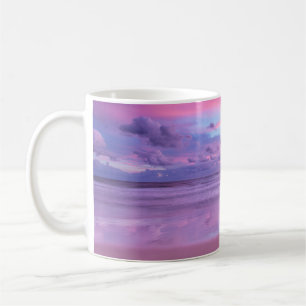 Cotton Süßigkeiten Sonnenaufgang: Strand Blick. Kaffeetasse
