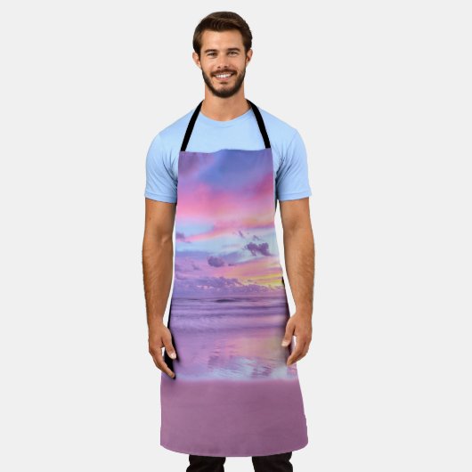 Cotton Süßigkeiten Sonnenaufgang: Strand Blick. Schürze (Getragen)