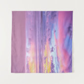 Cotton Süßigkeiten Sonnenaufgang: Strand Blick. Wandteppich (Vorderseite (Horizontal))