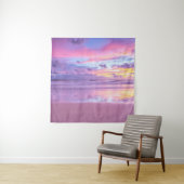 Cotton Süßigkeiten Sonnenaufgang: Strand Blick. Wandteppich (Beispiel)