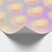 Cotton Süßsternstaub pfirsichfarben aquamarine lil Geschenkpapier (Ecke)