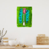 Cotton Swab Poster Wand Kunst, Dichtung und Musik (Küche)