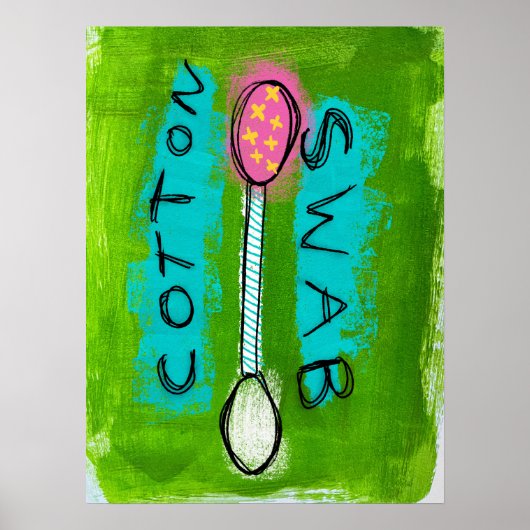 Cotton Swab Poster Wand Kunst, Dichtung und Musik (Vorne)