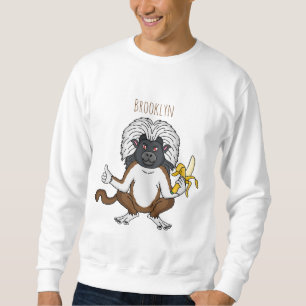 Cotton Top Tamarin Affe Cartoon Illustration