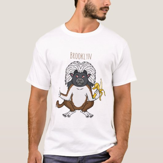 Cotton Top Tamarin Affe Cartoon Illustration (Vorderseite)