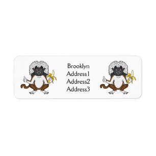 Cotton Top Tamarin Affe Cartoon Illustration