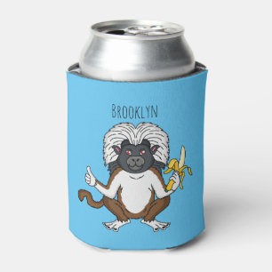 Cotton Top Tamarin Affe Cartoon Illustration Dosenkühler