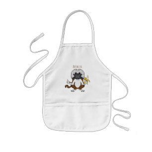 Cotton Top Tamarin Affe Cartoon Illustration Kinderschürze